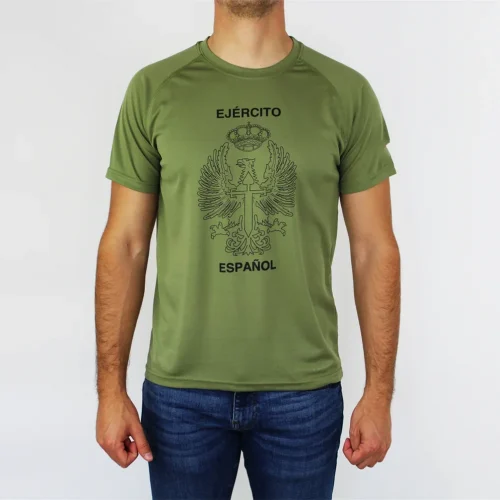 Spanish Army Technical T-shirt, Short Sleeve Leisure Cotton Men T-Shirt Short Sleeve Casual 100% Cotton Shirt