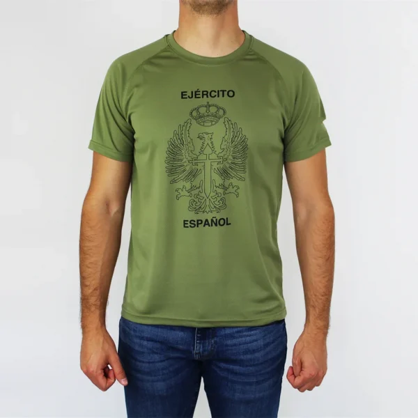 Spanish Army Technical T-shirt, Short Sleeve Leisure Cotton Men T-Shirt Short Sleeve Casual 100% Cotton Shirt