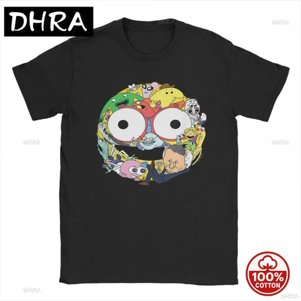 يبتسم الأصدقاء ليتل تشارلي أنيمي الكرتون الجرافيك تي شيرت خمر Harajuku نمط س الرقبة للجنسين عادية تي شيرت للرجال والنساء