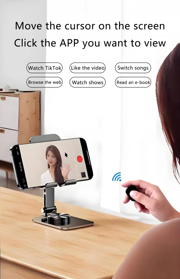 Mouse Ring Remote Control with Touchpad,Smart Automatic Screen Clicker Device，Continuous Clicker，Scrolling Ring Remote Control S