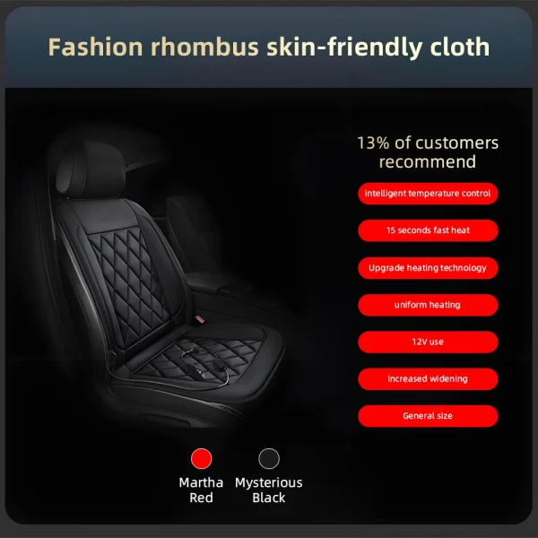 سيارة الحرارة وسادة مقعد التدفئة الكهربائية حصيرة العالمي الشتاء تصميم جديد 12 فولت/24 فولت وسادة للمقعد للمركبات التدفئة وسادة يغطي