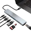 USB C HUB نوع C الفاصل إلى HDMI-4K محطة إرساء محول الكمبيوتر المحمول مع PD SD TF RJ45 Thunderbolt 3 لماك بوك اير M1 باد برو
