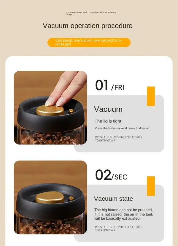 وعاء قهوة بغطاء أسود متعدد السعة، وعاء تخزين يدوي مقاوم للرطوبة، إبريق شاي زجاجي للمطبخ، وعاء تخزين حبوب القهوة، جرة محكمة الغلق