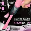 مكنسة كهربائية 3 في 1 مدمجة بالشفط والنفخ، مكنسة كهربائية لشحن USB، مكنسة كهربائية منزلية صغيرة للسيارة