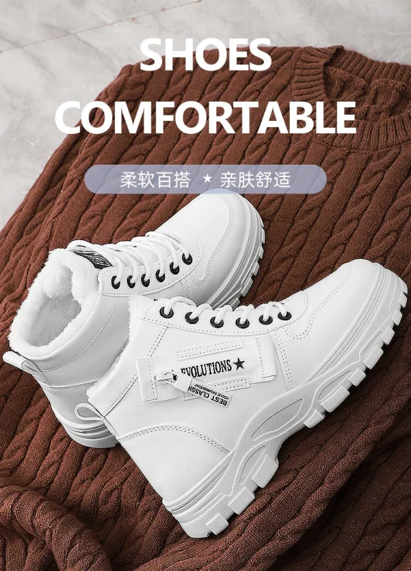 أحذية ثلج نسائية، أحذية قطنية صوفية شتوية، أحذية قطنية دافئة ومتعددة الاستخدامات، أحذية نسائية كبيرة الحجم