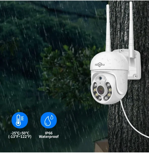 Hiseeu 3/5MP 10CH NVR مع شاشة 10.1 بوصة مجموعة كاميرات أمنية لاسلكية في الهواء الطلق كاميرا IP مقاومة للماء مجموعة نظام المراقبة بالدوائر التليفزيونية المغلقة