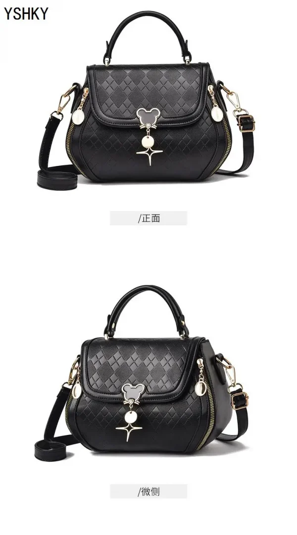 حقيبة يد نسائية حقيبة للنساء حقيبة كتف كيس فام رئيسي فاخر مصمم جلد طبيعي حقيبة نسائية القوس دلو حقيبة