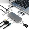 USB C HUB نوع C الفاصل إلى HDMI-4K محطة إرساء محول الكمبيوتر المحمول مع PD SD TF RJ45 Thunderbolt 3 لماك بوك اير M1 باد برو