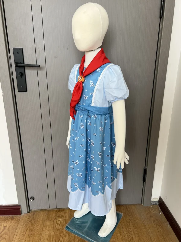 زي هولي ويلر التنكري فستان خيالي أزرق وشاح ملابس تمثيل قديمة الثمانينيات لباس تنكري تلفزيوني ملابس حفلة كرنفال