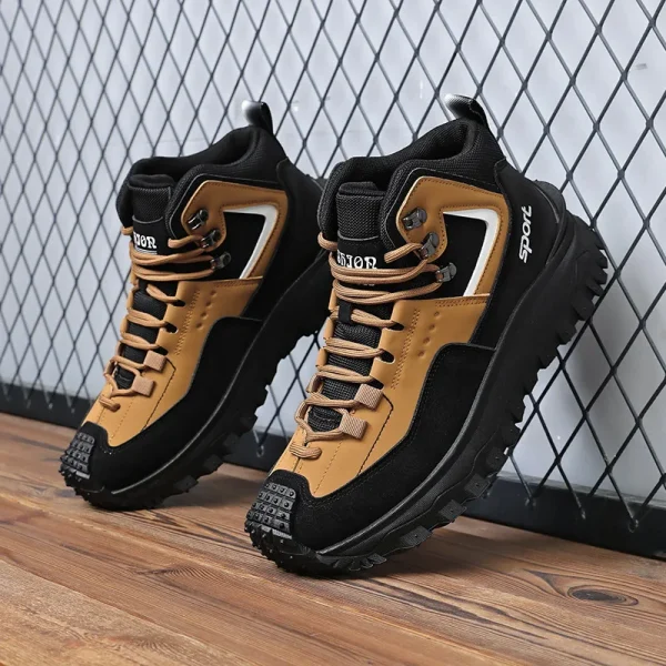 جديد الرجال عالية الجودة ماركة الأحذية الجلدية سلامة العمل الأحذية