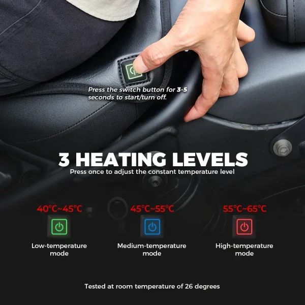 KEMITOUR 12 فولت دراجة نارية ساخنة وسادة مقعد العالمي ل ATV رابتور 700 ل R1200GS F800GS MT07 MT09 غطاء مقعد شتوي أكثر دفئا