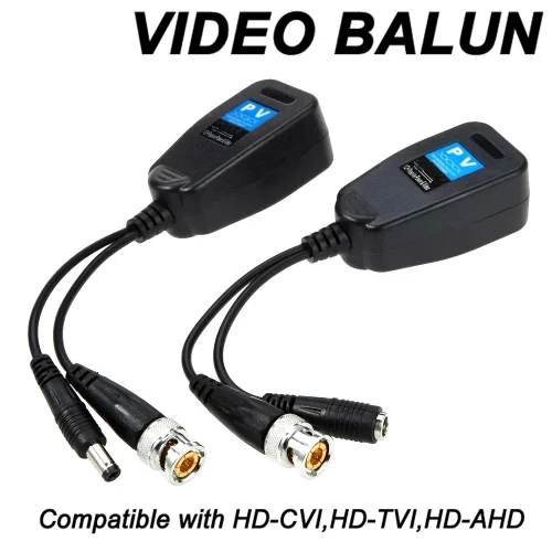 1CH السلبي Balun RJ45 CCTV جهاز إرسال واستقبال الفيديو اقناع BNC ل HDCVI HDTVI AHD التناظرية عالية الوضوح كاميرا موصلات التيار الكهربائي