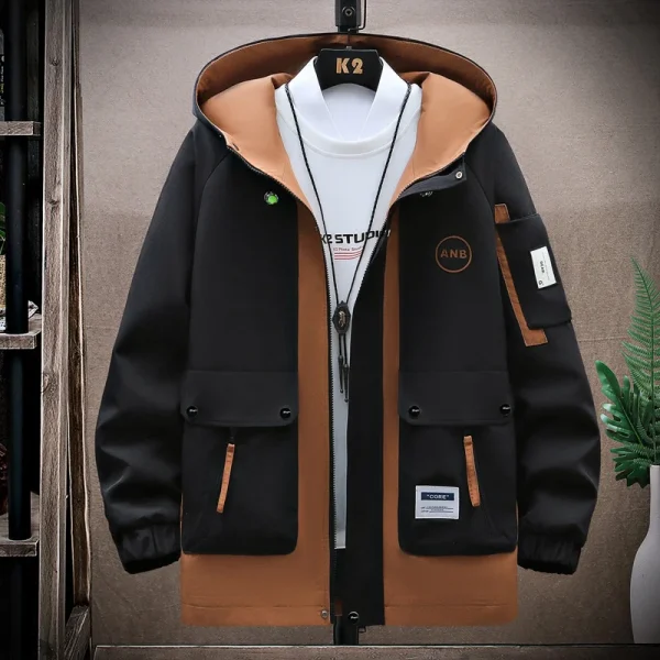 سترة بسحاب عادي مقاومة للرياح 2023 ربيع رجال بغطاء رأس وسترة مطبوعة صيحة هيب هوب أعلى سعر منخفض للرجال