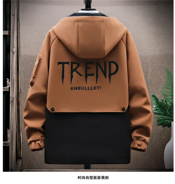 سترة بسحاب عادي مقاومة للرياح 2023 ربيع رجال بغطاء رأس وسترة مطبوعة صيحة هيب هوب أعلى سعر منخفض للرجال