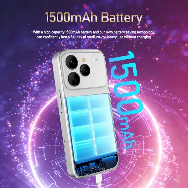 هاتف ذكي صغير FUFFI M17 Pro يعمل بنظام الأندرويد ومعرف الوجه محمول 8.1 هاتف محمول صغير بشاشة 3.75 بوصة عالي الدقة وذاكرة قراءة فقط 16 جيجابايت وبطارية 1500 مللي أمبير في الساعة ه