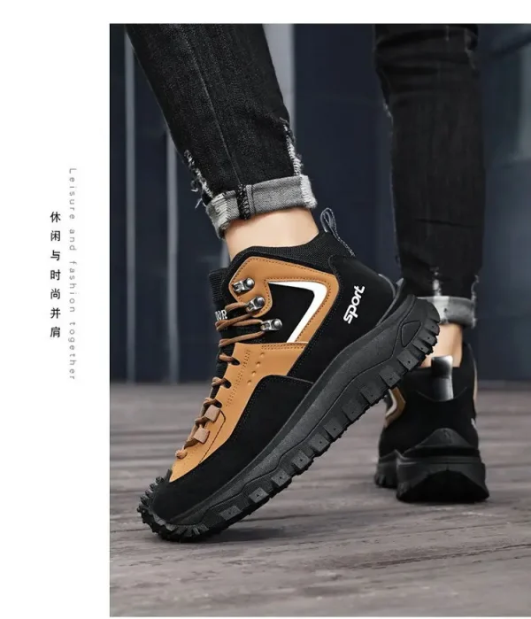 جديد الرجال عالية الجودة ماركة الأحذية الجلدية سلامة العمل الأحذية