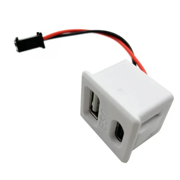 USB female seat type-c double socket usb a female, lamp charging socket power socket with cable connector