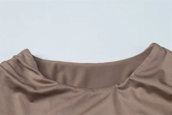 فستان طويل مثير مكشكش بأكمام طويلة للنساء لخريف وشتاء جديد غير منتظم بياقة دائرية وخصر عالٍ فستان حفلات للنوادي للسيدات