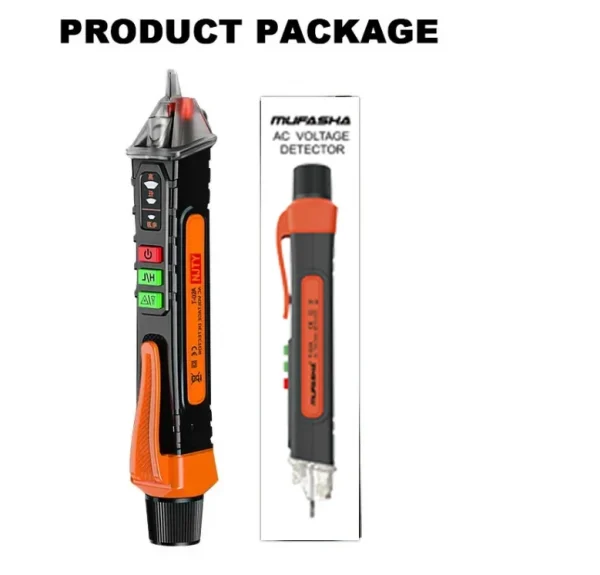 موفاشا عدم الاتصال كاشف جهد قلم كهربائي التيار المتناوب جهاز قياس الجهد الكهربائي الذكية توقف مكتشف 12-1000 فولت