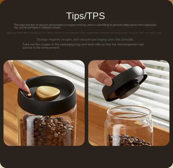 وعاء قهوة بغطاء أسود متعدد السعة، وعاء تخزين يدوي مقاوم للرطوبة، إبريق شاي زجاجي للمطبخ، وعاء تخزين حبوب القهوة، جرة محكمة الغلق