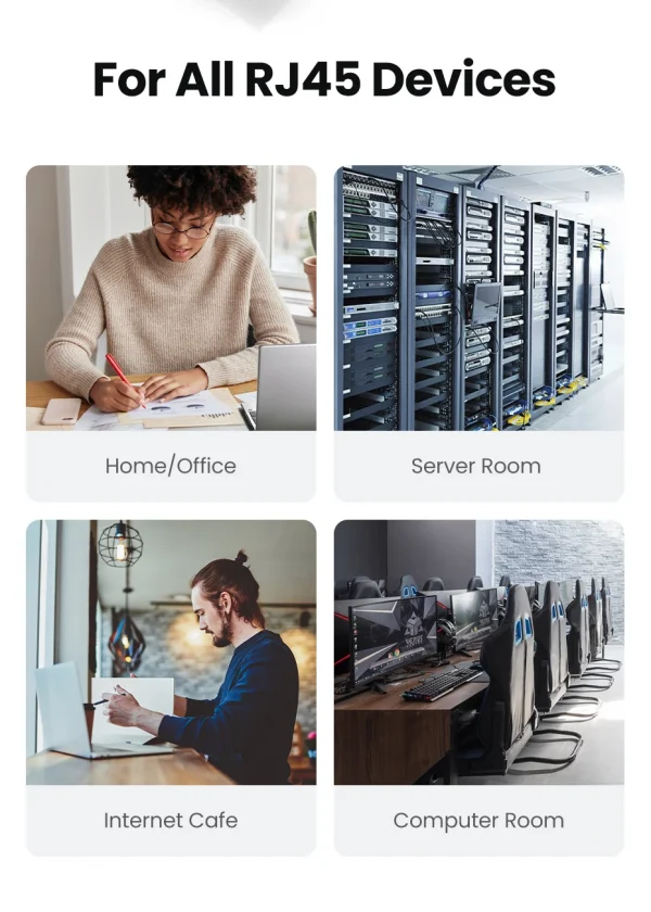 كابل إيثرنت UGREEN CAT 8 عالي السرعة مضفر 40 جيجابت في الثانية 2000 ميجاهرتز لشبكة Lan سلك RJ45 محمي داخلي لجهاز التوجيه PC PS5 مودم Xbox