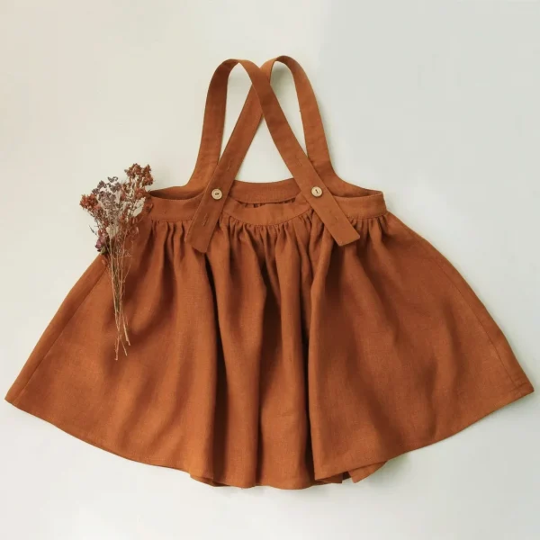 خمر طفلة فستان بحزام القطن الكتان الاطفال فستان الربيع طفل فتاة البوهيمي فستان ل 0-5 سنوات طفلة ملابس الصيف