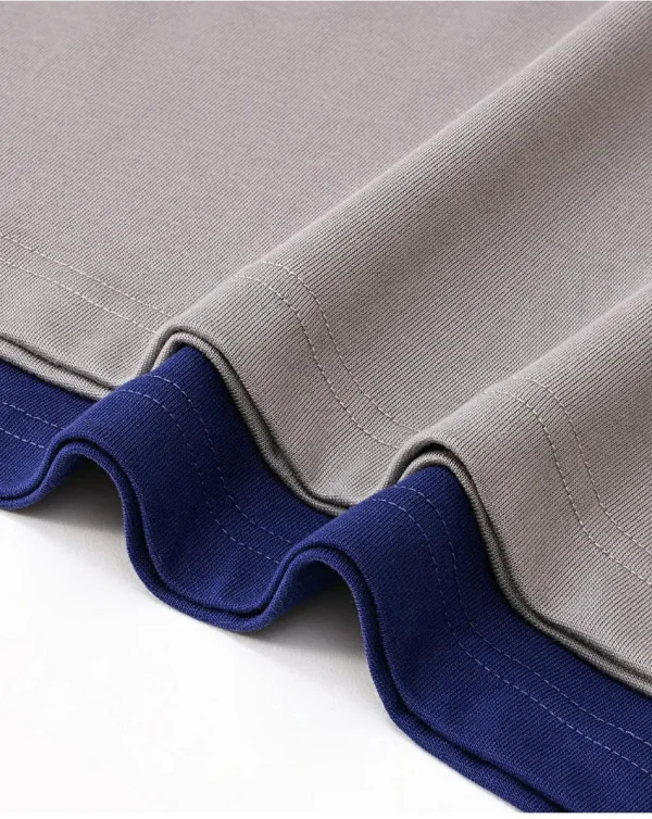 275 جرامًا من القطن الخالص بلون فضفاض قصير الأكمام قميص بولو قم بتخصيص تصميم نص الصورة الخاص بك للنساء والرجال