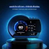 أحدث A501 شاشة عرض علوية للسيارة obd2 سيارة ذكية HUD مقياس توربو عداد المسافات الرقمي إنذار الأمن المياه والزيت درجة حرارة دورة في الدقيقة مقياس تلقائي