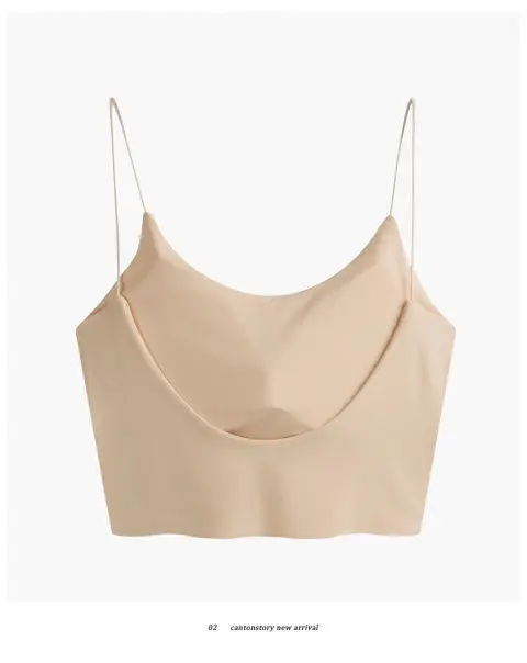 1 قطعة المرأة مثير بلون بروتيل الجليد الحرير أنبوب سلس الرياضة تانك القمم الملابس الداخلية اللاسلكية مبطن البرازيلي Bralette الصدرية