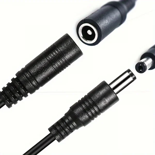 DC Power Splitter Cable 1 Female to 2/4/8 Male Y-Shaped Adapter with 12V Output 5.5mm x 2.1mm Connector for Cameras