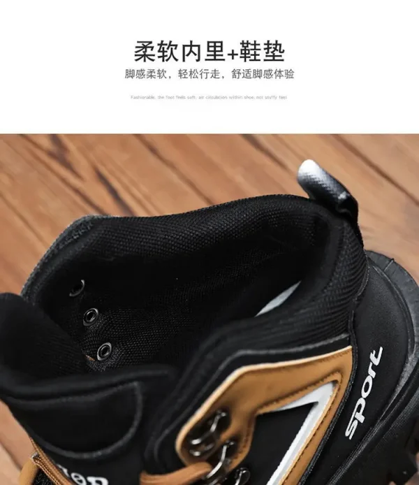 جديد الرجال عالية الجودة ماركة الأحذية الجلدية سلامة العمل الأحذية