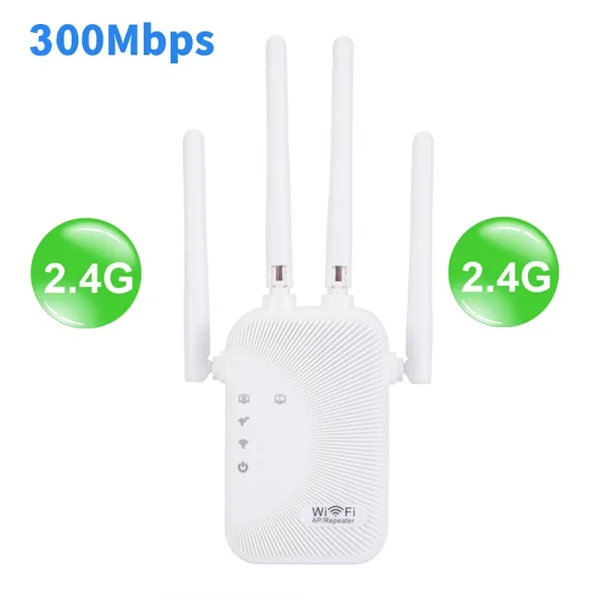 Kebidumei 1200/300Mbps واي فاي مكرر مكبر للصوت 2.4G 5G شبكة المتوسع المدى موسع إشارة WiFi الداعم لاسلكي واي فاي راوتر
