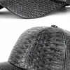 الرجال النساء رواية التمساح نمط بولي Leather الجلود الشرير ظلة قبعة بيسبول الربيع الرياضة واقية من الشمس الهيب هوب الرقص قابل للتعديل قبعة U13