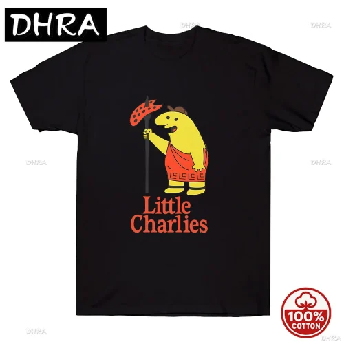 يبتسم الأصدقاء ليتل تشارلي أنيمي الكرتون الجرافيك تي شيرت خمر Harajuku نمط س الرقبة للجنسين عادية تي شيرت للرجال والنساء