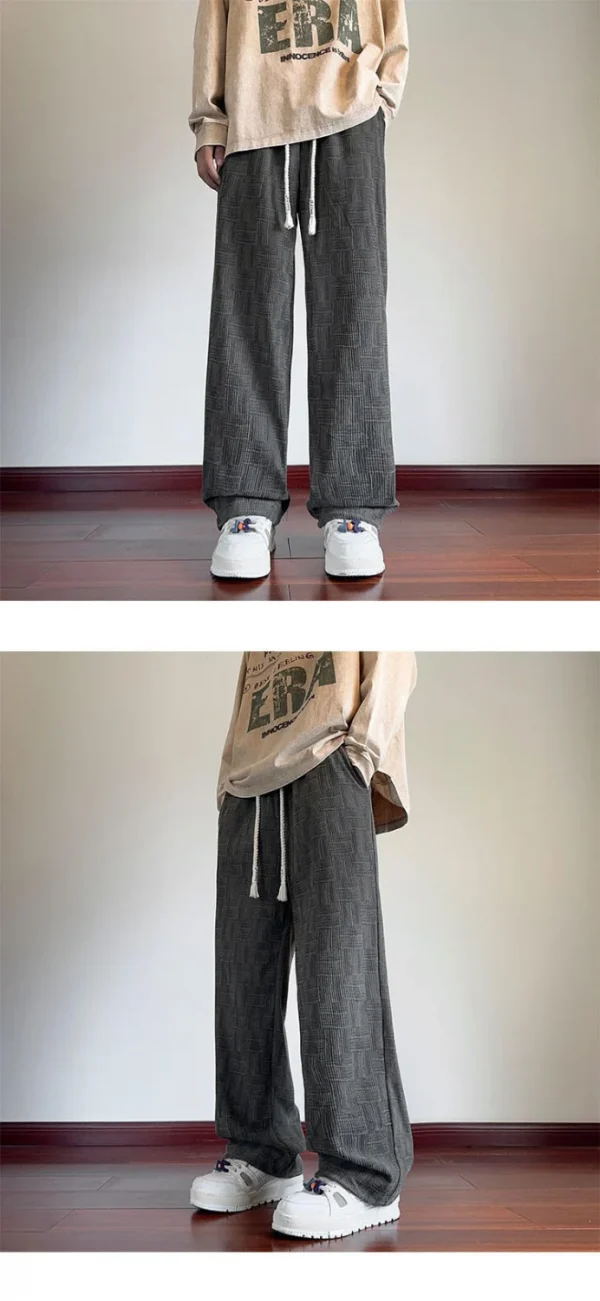 Summer Straight Chino Corduroy Men's Spring New Fashion Retro Sports Pants Loose Wide-legged Casual
