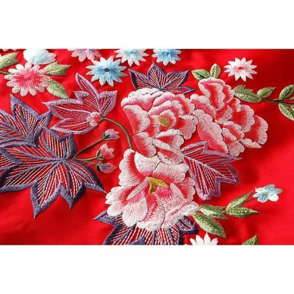 ربيع الخريف العرقية نمط تانغ دعوى معطف الرجعية التطريز زر الصينية أعلى المرأة بلوزة أنيقة فضفاضة الصينية أعلى 3126