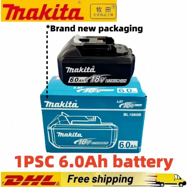 makita 18v battery Genuine 18V Makita 6Ah Makita Battery BL1840 BL1830B BL1850B BL1850 BL1860 BL1815 Replacement Lithium Battery