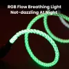 Fast Charging RGB Cable 100W Breathing Light 66W Type C USB C Data Cable for iPhone Samsung Huawei 30W Quick Charge for Xiaomi