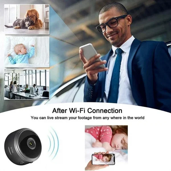 A9 WiFi كاميرا صغيرة مسجل فيديو لاسلكي كاميرا حماية الأمن كاميرا مراقبة المنزل الذكي للرضع والحيوانات الأليفة