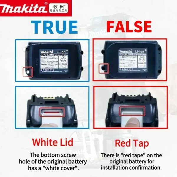 100% بطارية ماكيتا الأصلية 18 فولت 6.0Ah 5.0Ah بطارية قابلة للشحن BL1840 BL1830B BL1830B بطارية أداة الطاقة ، شاحن ماكيتا 18 فولت