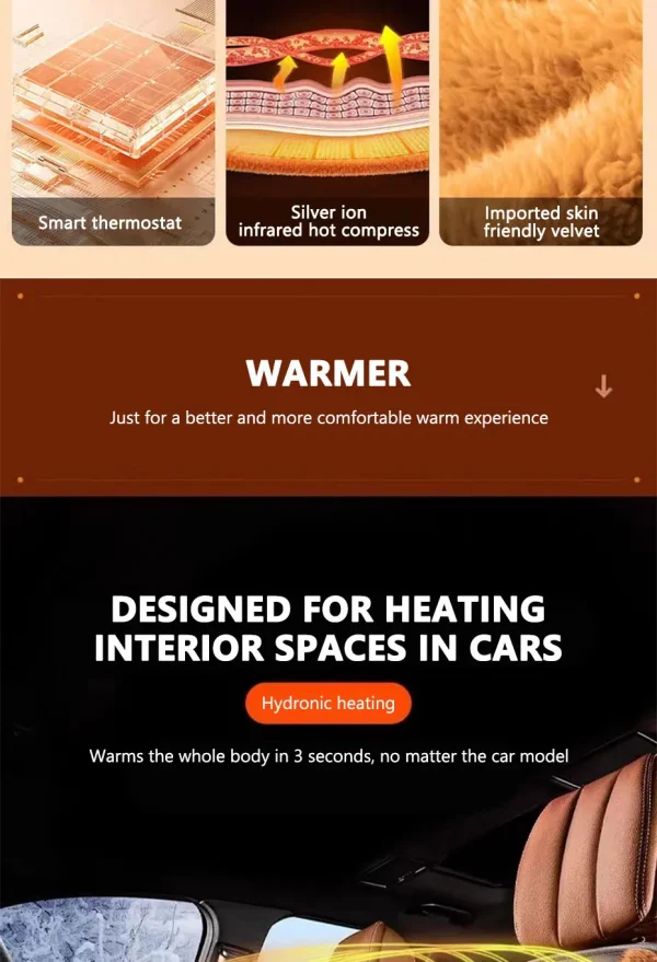 Seametal التدفئة وسادة مقعد السيارة تيار مستمر 12 فولت التدفئة السريعة مقعد السيارة سخان الشتاء الحرارية أفخم وسادة مقعد العالمي لسيدان/Suv