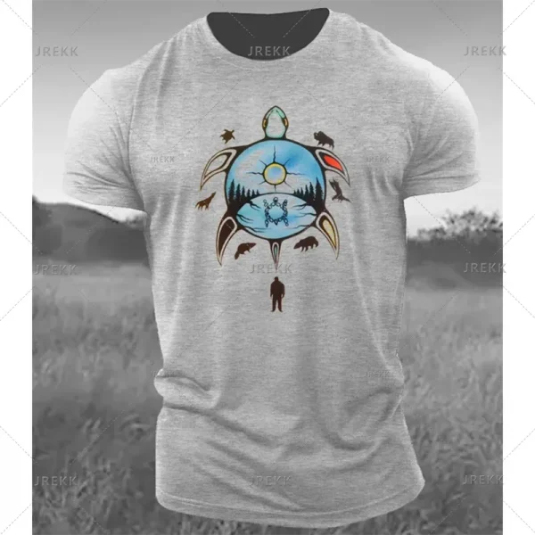 الحيوان تي شيرت للرجال الملابس فانوس الأسماك ثلاثية الأبعاد طباعة عناصر الرعب بلايز الصيف المتضخم الذكور بلايز الشارع ملابس كاجوال