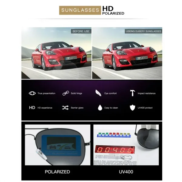 الفاخرة الرجال الاستقطاب النظارات الشمسية العلامة التجارية مصمم مربع النساء الرجال خمر القيادة الدراجات نظارات UV400 الذكور النظارات الشمسية