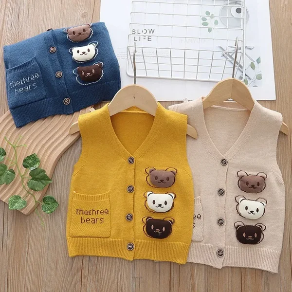 ربيع الخريف جديد في الهواء الطلق الاطفال محبوك سترة الفتيان الفتيات الطفل بلون