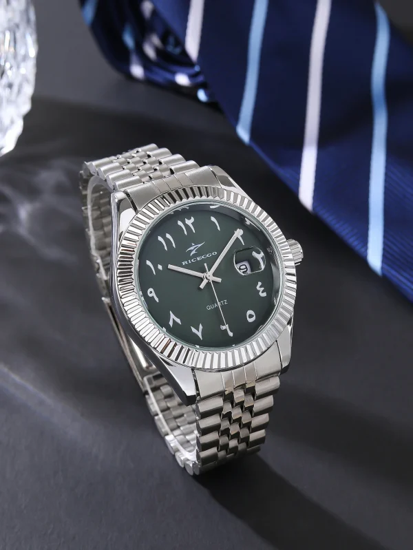 ساعة كوارتز رياضية من الفولاذ المقاوم للصدأ للرجال، ساعة يد فاخرة للأعمال، كرونوغراف Reloj للرجال والنساء، هدية عيد ميلاد