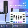 خلاط USB للألعاب من FIFINE مزود بـ 4 قنوات/واجهة ميكروفون XLR/RGB، خلاط صوت لبث الألعاب Podcast AmpliGame SC3W