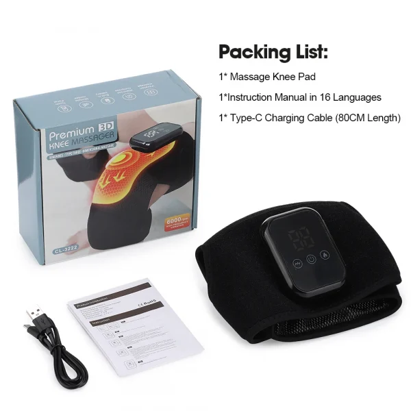 تكبير التدفئة الكهربائية مدلك الكتف والركبة 3 مستويات الكهربائية الاهتزاز العضلات الاسترخاء حزام لعضلات الذراع