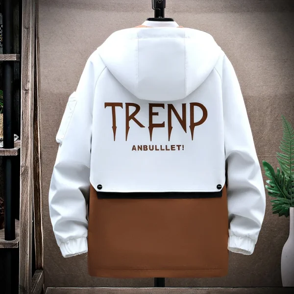 سترة بسحاب عادي مقاومة للرياح 2023 ربيع رجال بغطاء رأس وسترة مطبوعة صيحة هيب هوب أعلى سعر منخفض للرجال