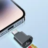 قارئ بطاقة TF صغير Type-C 2.0 للتخزين الخارجي باللون الأسود قابل للتمدد لبطاقة الذاكرة USB C 2.0 لأيفون 17 16 قارئ بطاقة TF صغير