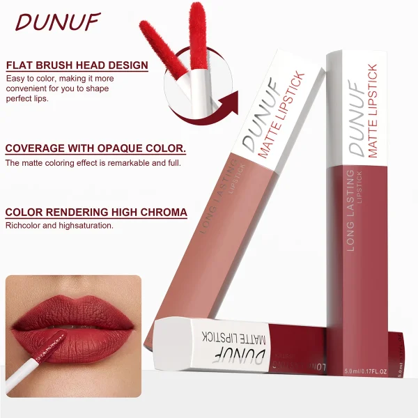 6 قطعة/8 قطعة طقم ملمع شفاه يدوم طويلاً بلون غير لامع شفاه بلاستيكية ثلاثية الأبعاد مقاومة للماء ومضادة للعرق طقم أحمر شفاه غير لاصق